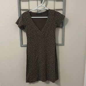 Brandy Melville Amara Top Floral Brown Dress